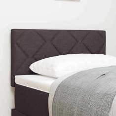 vidaXL Tăblie cap cu lumini cu bandă LED Ajustabil Maro 80 cm țesătură 3338177