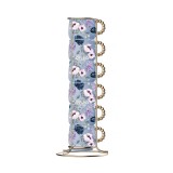 Set 6 cesti espresso cu stativ Bialetti Bridgerton