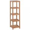 VidaXL Raft depozitare baie, 4 niveluri, 42x42x165 cm, lemn tec masiv