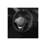 Husa volan auto imitatie alcantara cu ac si ata marime m negru Cod: WK-1002