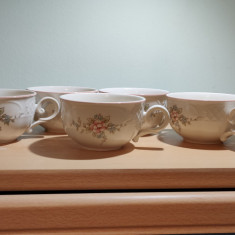 5 cesti ceai portelan Villeroy & Boch colectia Rosette -