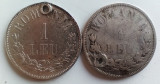 Lot Monede Argint Romania - 1 Leu 1874