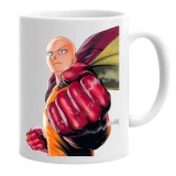 Cana alba personalizata one punch man, INOVATIX&reg;. 330 ml