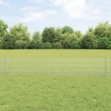 Plasa Sudată cu 44 U Posts Argintie 0.4x100 m Oțel