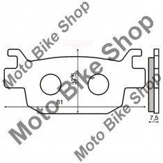 MBS Placute frana sinter Honda Jazz 250 spate, Cod Produs: 225102563RM foto