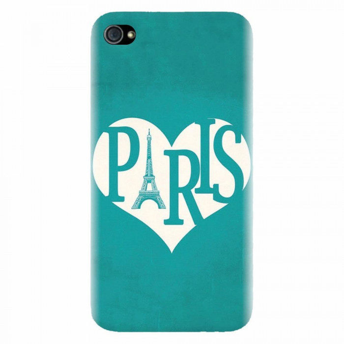 Husa silicon pentru Apple Iphone 4 / 4S, I Love Paris