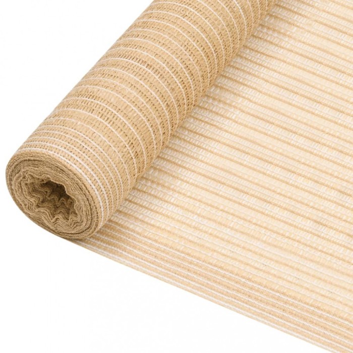 Plasă protecție intimitate, bej, 1,2x10 m, HDPE, 150 g/m&sup2;