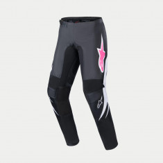 Pantaloni Moto Alpinestars 2024 Stella Fluid Pant, Negru/Alb/Roz, Marime 32