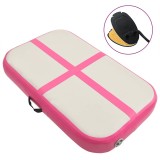 vidaXL Saltea gimnastică gonflabilă cu pompă roz 60x100x10 cm PVC