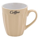 Cana pentru cafea cu mesaj, Ceramica,Bej,250 ml