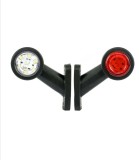 Cumpara ieftin PACHET 5 X Set 2 lampi mini, 12 led rosu si alb cu brat scurt 8cm, 12v- 24v