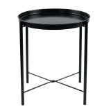 Masuta cafea din metal ST28334F-A3B, rotunda, pliabila, negru, 43 x 43 x 53.5 cm