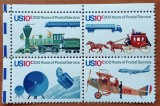 U.S.A-1975-''Evolutia transp. postal in 200 ani''-bloc de 4val''.- (Cat Scot=3$)-mnh-netampilat-Vezi-Scan