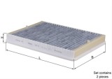 Filtru habitaclu cu carbon activ MAHLE LAK73/S