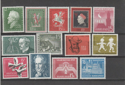 LOT TIMBRE BUNDESPORT SAARLAND 13 MNH. foto