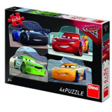 Puzzle 4 in 1 - cars 3 (54 piese), Dinotoys