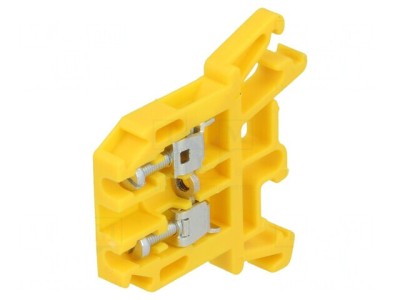 Conector de &amp;Icirc;mbinare Șine 0,5-2,5mm2 2 Borne Galben foto