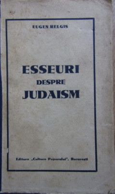 Eseuri despre judaism Eugen Relgis prima editie foto