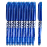 Set 12 Pixuri cu Radiera Roller 0.7mm, Cerneala Termosensibila Albastra, Stergere Fara Urme