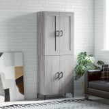 vidaXL Dulap &icirc;nalt, gri sonoma, 69,5x34x180 cm, lemn compozit