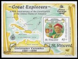 St. Vincent 1988 - Cr. Columb, descoperirea Americii, colita neuzata