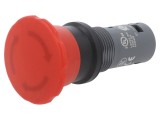 Comutator de siguranță ABB 22mm, 2 poziții NC, roșu