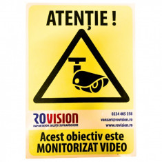 Sticker Autocolant 15 x 20 cm, Importator solutii Supraveghere Video Rovision SafetyGuard Surveillance