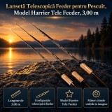 Lansetă Telescopică Feeder pentru Pescuit, Model Harrier Tele Feeder, 3,00 m