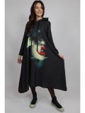 Cumpara ieftin ROCHIE MAXI CU MANECA LUNGA ASIMETRICA LILY MULTICOLOR TALIE UNICA Multicolora