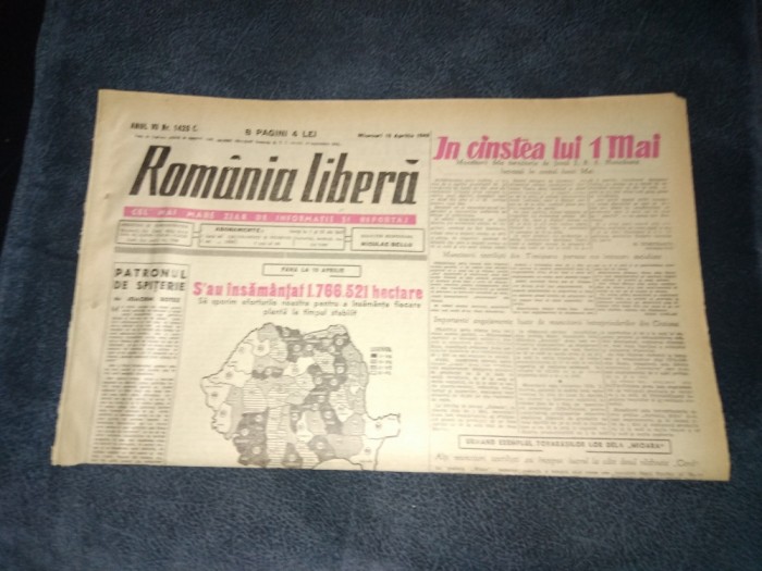 ZIARUL ROMANIA LIBERA 13 APRILIE 1949