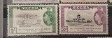 2 timbre Nigeria 1959 &ndash; Self Government Northern Region &ndash; Regina Elisabeta II -A85, Stampilat