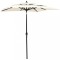 vidaXL Umbrelă grădină 3 niveluri, st&acirc;lp din aluminiu, nisipiu, 2x2 m 313844