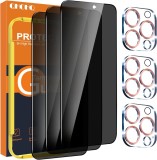 Cumpara ieftin Folie Protectie Ecran + Folie Protectie Camera iPhone 15 Pro, Sticla Securizata Privacy Pachet de 3 Seturi - CN