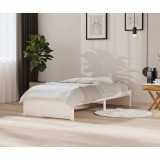 Cadru de pat, alb, 90x200 cm, lemn masiv, vidaXL
