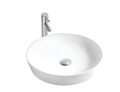 Lavoar pe Blat, Rotund, Alb, Ceramica, Model LX-5558, Dimensiune 415 x 415 x 135 mm foto