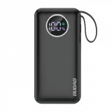 Powerbank Dudao 10000mAh 1xUSB-A / 1xUSB-C 22,5W Cu Cablu &icirc;ncorporat 1xLightning / 1xUSB-C Negru (K15SB)