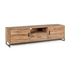 Comoda TV 2 usi 1 sertar lemn maro Elmer 175x40x50 cm