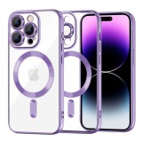 Husa premium iPhone 14 Pro Max Techsuit Luxury Crystal MagSafe, mov