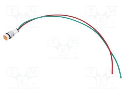 Lampă de control LED convex portocalie 24VDC 24VAC &amp;Oslash;10mm POLAM-ELTA foto