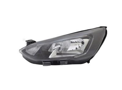 Far Ford Focus, 04.2018-12.2021, montare fata, stanga, cu lumini de zi tip LED; H1+H7+PY21W; electric; negru; cu motor; halogen, OEM/OES foto