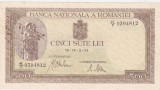 Bancnotă Rom&acirc;nia 500 lei 1941, seria K/7, Castelul Peleș