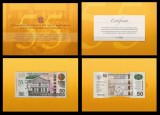 SURINAM █ bancnota █ 50 Dollars █ 2012 █ P-167 █ COMEMORATIV IN FOLDER █ UNC