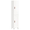 Dulap inalt, alb extralucios, 34,5x34x180 cm, lemn prelucrat