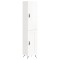 Dulap inalt, alb extralucios, 34,5x34x180 cm, lemn prelucrat