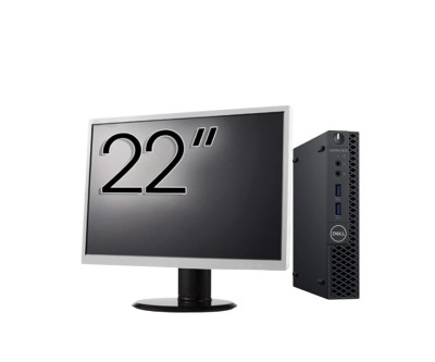 Pachet Calculator Second Hand DELL OptiPlex 3070 Mini, Intel Core i3-9100T 3.10 - 3.70GHz, 8GB DDR4, 256GB SSD + Monitor 22 Inch NewTechnology Media foto