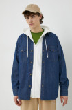 Levi&#039;s camasa jeans barbati, culoarea albastru marin, cu guler clasic, relaxed