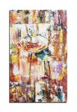 Tablou impasto pictat manual, Balerine stilizate, 100x60cm acril pe panza in relief efect 3D, Kenny Varniote