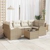 VidaXL Set de canapele pentru grădină 7 pcs Bej 55 x 55 x 37 cm 3345941