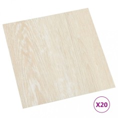 Placi de pardoseala autoadezive, 20 buc., bej, PVC, 1,86 m&amp;sup2; foto