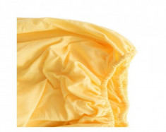 Cearsaf cu elastic de saltea o persoana material Jersey, Terry, 100 x 200 cm galben foto